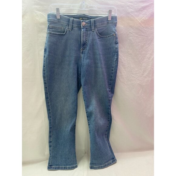 Lee Women's Regular Fit Mid Rise Flex Motion Size 6 Denim 5 Pocket Blue Jeans - Picture 1 of 3
